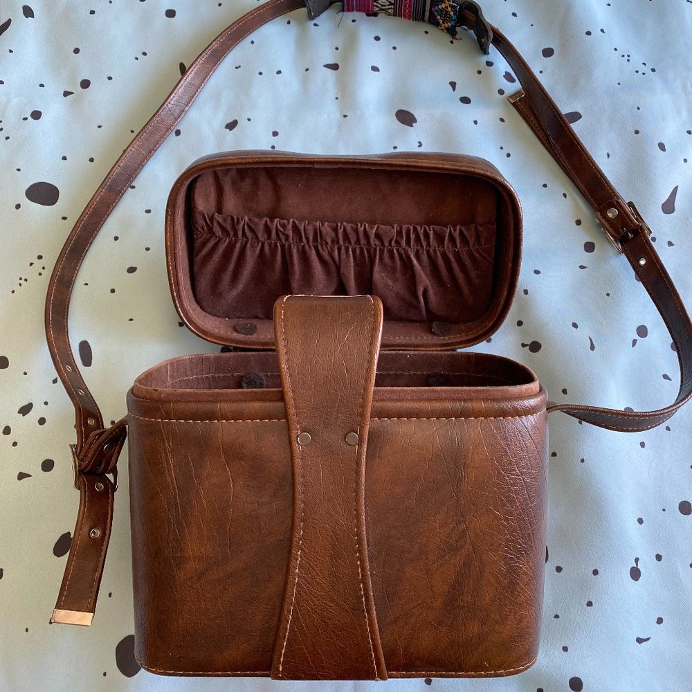 Vintage Faux Leather Adjustable Camera Bag